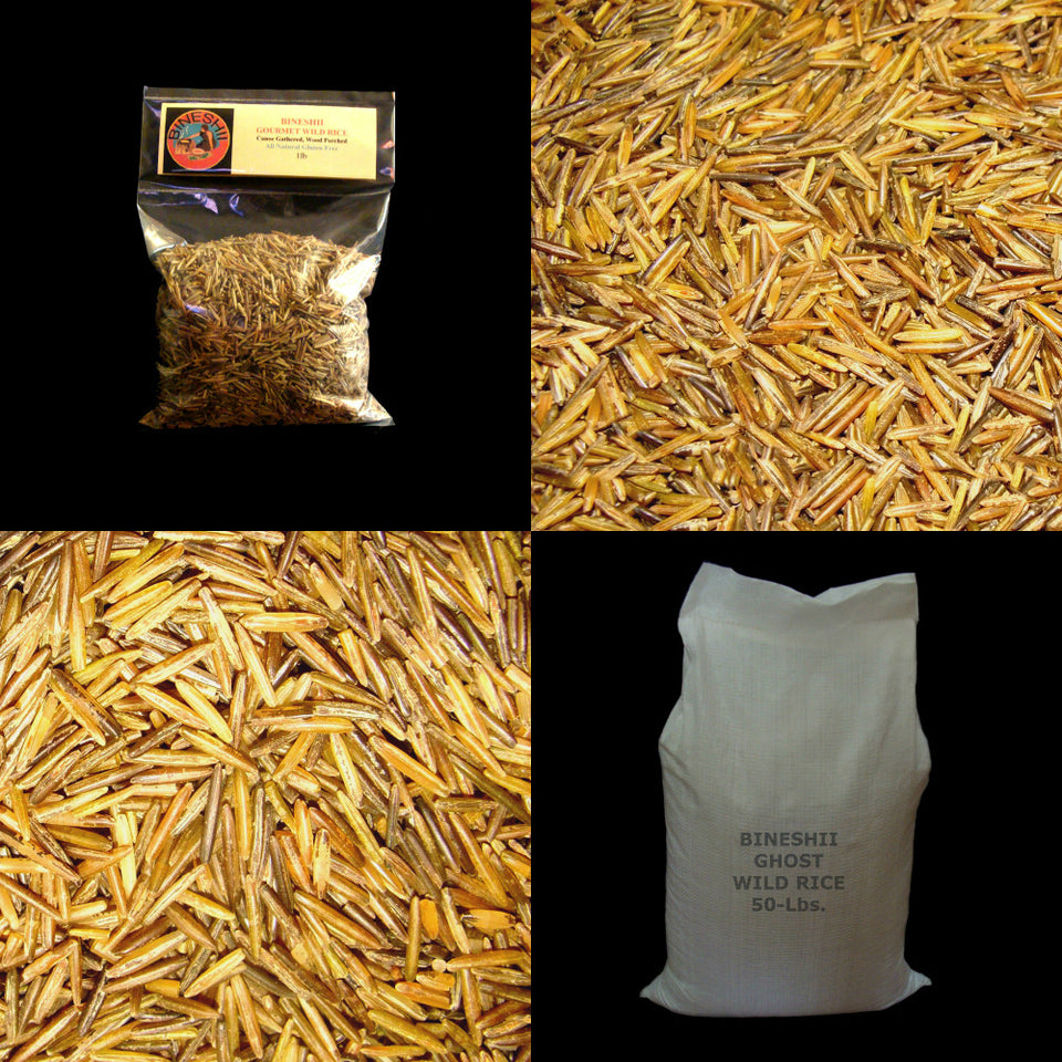 3-LBS OF YOUR FAVORITE BINESHII WILD RICE IN A GLASS JAR WITH A METAL