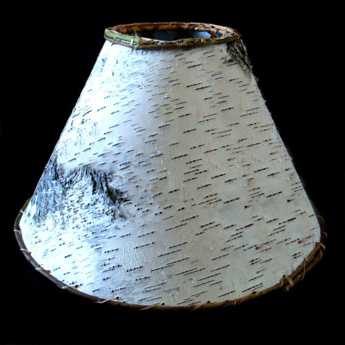 Birch bark rustic lampshade handcrafted up to 30 inch diameter.