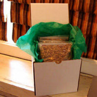 4-LBS OF WILD RICE IN A WHITE GIFT BOX CHOOSE GOURMET, GHOST, OR MIX AND MATCH.
