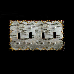 Real birch bark outlet and switch plate cover any configuration.